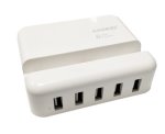 Geeko 5-PORT USB Travel Charger With Apple Lightning Cradle