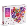 Flora Heart 750 Piece Shaped Puzzle From Galison - Vivid And Bright Puzzle Featuring The Photographic Work Of Julie Seabrook Ream Challenging And Fun Thick And Sturdy Pieces Makes An Amazing Gift