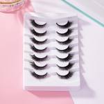 7 Pairs False Eyelashes Faux Mink Hair Lashes Eye End Lengthening Cat Eye Lashes Fluffy Soft Dramatic Eyelashes