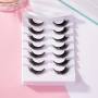 7 Pairs False Eyelashes Faux Mink Hair Lashes Eye End Lengthening Cat Eye Lashes Fluffy Soft Dramatic Eyelashes