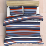 Easy Care Polycotton 144 Thread Count DUVET COVER SET - Nautical Stripe - Queen 230 X 200CM