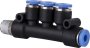 AirCraft Pu Hose Fitting Manifold 4 X 4MM Port X 1/8"M