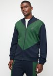 Polo Men Sport Long Sleeve Zip Thru Sweat Top - Navy & Green