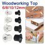 8PCS Solid Woodoworking Tools 1/4 Dowel Tenon Center Set Woodworking Top Locator Roundwood Punch Wooden Furniture Centering Point Drilling