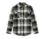 Essence Long Sleeve Flannel Shirt – Plaid – Harley Black & Grape Leaf