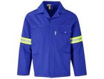 Artisan Premium 100% Cotton Jacket - Reflective Arms - Yellow Tape - 5XL Royal Blue