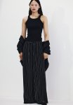 Wide Pull-on Trousers - Black Multi