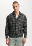 Cotton On Tribeca Long Sleeve Shirt - Black MINI Check