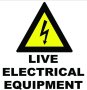 Live Electrical Equipment 29X29CM Sign.