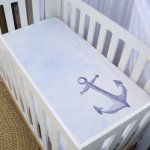 Cot Fitted Sheet Anchor Little Sailor Boat