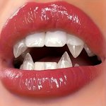 2PCS Gothic Vampire Fangs - Transparent Resin Dentures For Cosplay & Pranks Perfect For Halloween Parties & Stage Performances