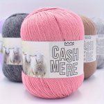 Luxurious 6-PACK Cashmere Blend Yarn 300G Total Soft Warm Crochet Knitting Wool - 80% Cashmere 10% Acrylic 10% Viscose Fiber Wit