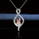 Mother & Daughter Necklace Elegant Infinity Symbol Pendant Eternal Love Necklace Rhinestone Collarbone Chain For Women Mother's