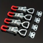 4PCS Heavy Duty Iron Adjustable Strap Latch Latch Latch Latch Latch Clamp Bolt Type Quick Clamp Accessories Horizontal Clamp