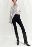 Slim Fit Twill Trousers - Black
