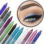 14-COLOR Colourful Eyeliner Pen High Pigmented Pearly Glitter Shimmer Metallic Finish Smokey Punk Gothic Style Eyeliner Long Lasting Waterproof Eyeliner Stick For Music Festival