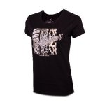 WLA170 Black Glitzy Glam Fur Tee - 3XL
