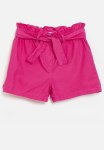 Tie Waist Poplin Short - Fuchsia