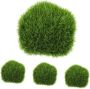 4PCS Fake Moss Stones Artificial Moss Rocks Decorative Landscape Ornament