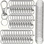 50PCS Key Chain Hooks With Key Rings Key Chain Clip Hooks With Rings Used For Diy Hanging Rope Jewelry Keychain Making 25 Metal Lobster