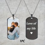 Pendant Necklace Personalized Photo Text Valentine's Day Or Family Gift Father's Day Gifts