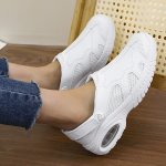 Women's Air Cushion Nurse Shoes Breathable Two-way Wear Slip On Shoes Casual Anti-odor Unisex Work Shoes
