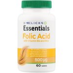 Clicks Essentials Folic Acid With Vitamin B6 And B12 60 Tablets