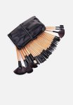 Black Make-up Bag With 32 Bamboo Brushes