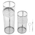 Rolling Grill Baskets Removable Handle 304 Stainless Steel - 2 Pieces