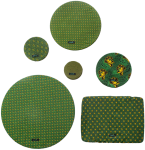 Food Cover Shweshwe - Green 6 Pack