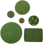 Food Cover Shweshwe - Green 6 Pack