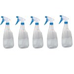 - Pack Of 5 Plastic Trigger Sprayer Bottle -transparent 500ML