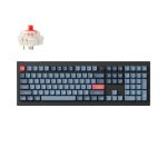 V6 Max Qmk via Red Wireless Custom Mechanical Keyboard Red Switch - BLACK-V6M-D1