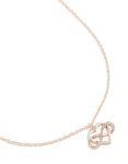 Rose Gold Diamante Open Heart Infinity Necklace