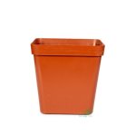 Square Plastic Pot Terracotta 12CM - 1PC. Single Container.