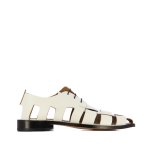 Lace-up Leather Sandals -beige
