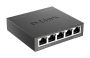 D-link Ethernet Switch 5 Port Gigabit Unmanaged Metal Desktop Plug And Play Compact DGS-105 Black