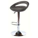 Smte Bamboo Height Adjustable Cutout Barstool Brown With Keychain