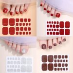 Glitter Toenails Nail Polish Stickers Full Nail Wraps For Women Nail Art Sticker Self Adhesive Nail Gel Stickers For Toes Nail C
