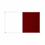 Non-magnetic Combination Whiteboard 2000 1200MM - Burgandy Felt