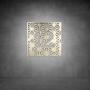 House Number D07 - 800 X 800 / Matt Black / Warm White