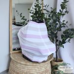 Car Seat Cover Lilac Stripe Purple