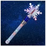 Light Up Frozen Snowflake Wand- Snowflake Spinning Wands Magic Wand Rotating Toy For Girls And Boys Magic Princess Sensory Toys