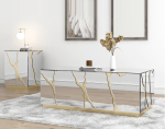 Luxury Gold Home Hotel Table Sparkle Mirrors Coffee