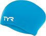 Tyr Long Hair Wrinkle-free Silicone Swim Cap Blue