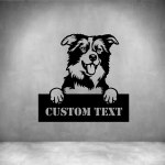 Border Collies With Custom Text - 450MM Rust Coat
