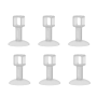6-PACK Clear Door Handle Stopper - Pp Material No-drill Wall Protectors