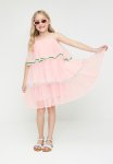 PoP Candy Tiered Mesh Dress - Pink