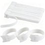 Cable Organiser Reusable White Cable Ties Self-gripping Wire Straps: 50PCS