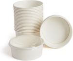 590ML White Ldpe Lined Salad Bowl 15
